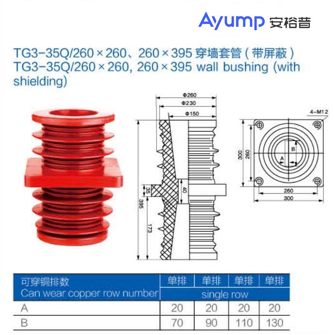 TG3- 35Q 260x 260、260 X 395穿墻套管(帶屏蔽)